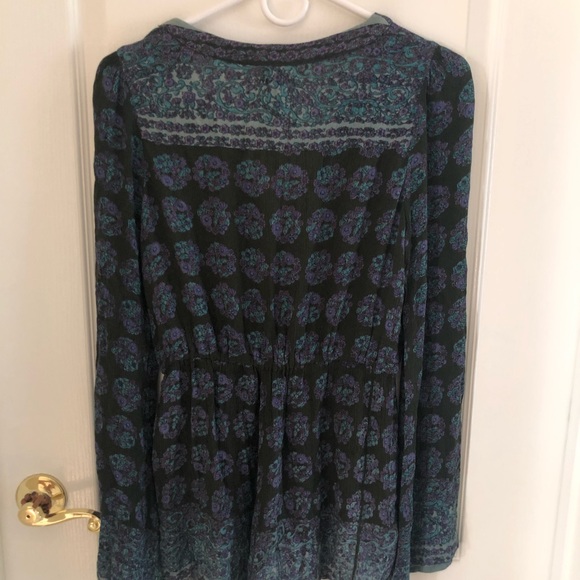 Ecote Blue Bell-Sleeve Romper - Picture 3 of 4